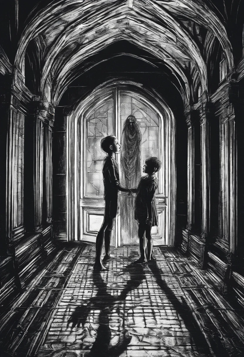 mother wearing patyhose with her son. in the castle.