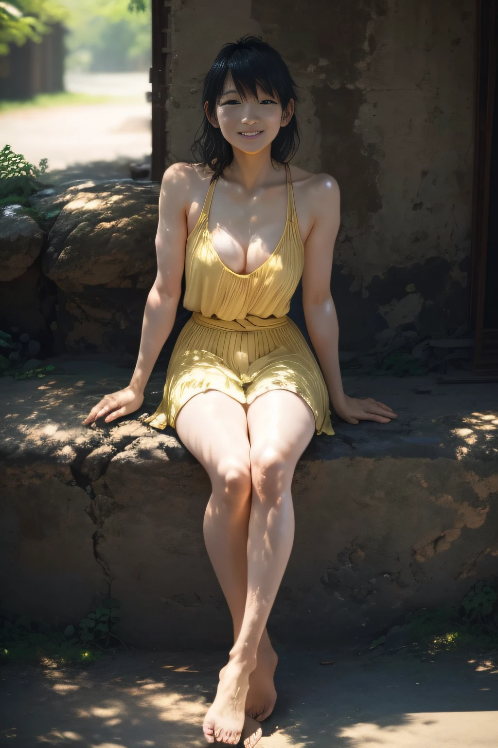 My dear、30-years old、Beautiful、Beautiful body、Beautiful limbs、suns、verdant、Beautiful skin、Smile、Eternal brilliance、Gravure photography、Bruises、masterpiece、high-level image quality、Artistically、