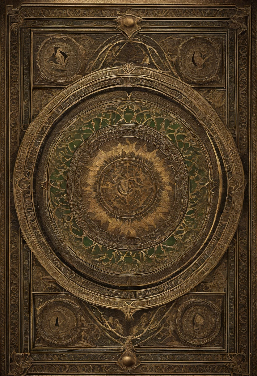 The Grimoire is of considerable size, often large enough to require both hands to carry. Its cover is adorned with intricate magical symbols and patterns that seem to shift and change when observed closely. has green flowing energy,  realistic, ultradetailed, hd, sharp shot, masterpiece, dramatic, epic