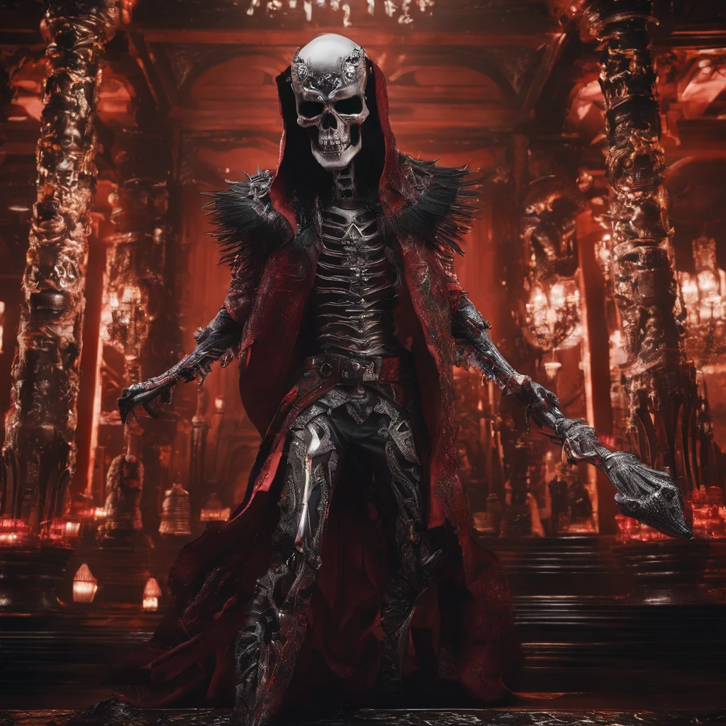 Castlevania Shadow Lord Orange Girl Very detailed Ultra-realistic face Ultra-detailed action shots Masterpiece Wide angle environment Movie scene Movie scene Lord Dracula leads an army to arm demons in battle Surreal War,Bright orange gold flowing short hair 32K(tmasterpiece,k hd,hyper HD,32K)boxing gloves,Silver Skull Abandoned Area of the Pond,Indigo Skull King ,Hold the steering wheel in your hand (The skeleton is realistic:1.4),,Silver skull flower ornaments,Petals flutter,Colored ball head,Hold your head high,Be proud,The nostrils look at people, A high resolution, the detail, RAW photogr, Sharp Re, Nikon D850 Film Stock Photo by Jefferies Lee 4 Kodak Portra 400 Camera F1.6 shots, Rich colors, ultra-realistic vivid textures, Dramatic lighting, Unreal Engine Art Station Trend, cinestir 800,Hold your head high,Be proud,The nostrils look at people,Tsundere,Petals flutter,Petals flutter,Sprinkle with gold dust,Fluttering,Impeccable,( reasonable design, Clear lines, High sharpness,Best quality, Very detailed skeleton, The skeleton of a masterpiece, offcial art, movie light effect, Boxer 32K(tmasterpiece,k hd,hyper HD,32K)short detailed hair,Martian ,Red Flame Maiden ,Copper protector (realisticlying:1.4),Python pattern robe,Bright orange tiara,Snowflakes fluttering,The background is pure,Hold your head high,Be proud,The nostrils look at people, A high resolution, the detail, RAW photogr, Sharp Re, Nikon D850 Film Stock Photo by Jefferies Lee 4 Kodak Portra 400 Camera F1.6 shots, Rich colors, ultra-realistic vivid textures, Dramatic lighting, Unreal Engine Art Station Trend, cinestir 800,Wear boxing gloves