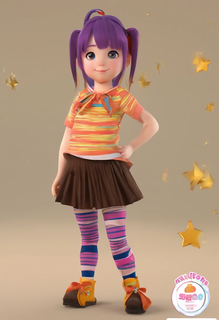 Little sister，A small amount of clothing，striped thighhighs，Pure