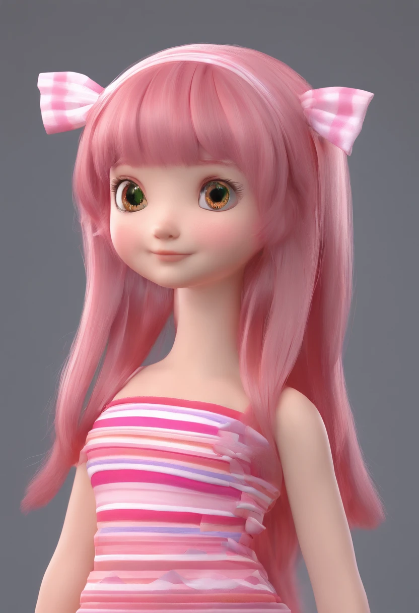 sister,Pink striped thighs,Pure,adolable, posture,Lori kneels