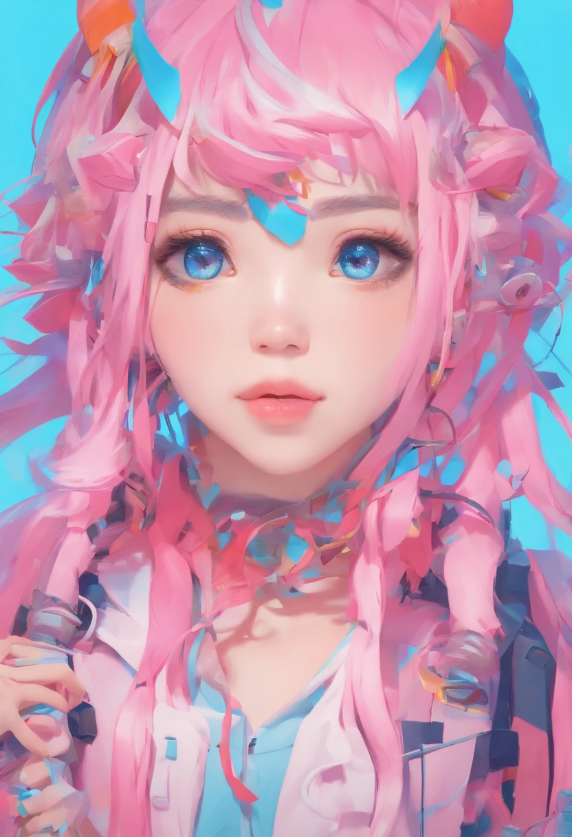 "In pink+Long powder blue gradient hair+Cyberpunk mecha style，blue color eyes，Three cool 8 year old boys and girls，male people，A boy grows a girl's face，Female face，Young，Lie down in bed，hugs，Kiss，Mouth-to-mouth，Tongue stock，Hands reach into clothes，Wear white socks and white boots，Pink boots，Boots，There are a lot of ornaments on the body，Gothic，show，long leges，frontage，spread their legs，Flushed complexion，Look down from above，adolable，naturey，Juvenile，A boy puts his hand on another girl's panties，Lady Lady，Mouth，stringy viscous liquid，white colors，full body shot of，elementary student，Young，