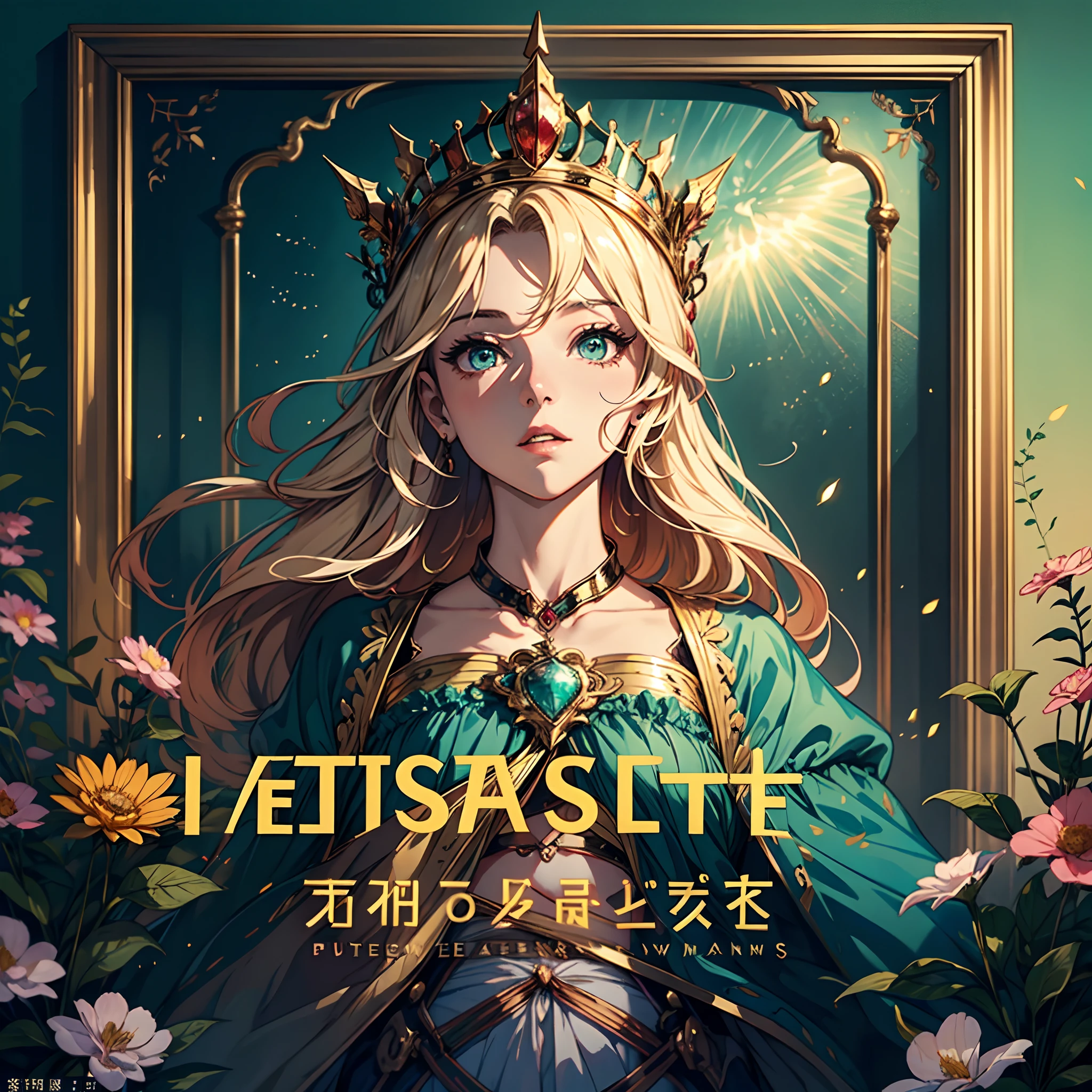 (mestre obra-prima、melhor qualidade、Highestres、Arte Oficial、beautifully aesthetic:1.2)、(mestre obra-prima、melhor qualidade、melhor qualidade、Arte Oficial、beautifully aesthetic:1.2)、(mestre obra-prima、melhor qualidade、melhor qualidade、Arte Oficial、beautifully aesthetic:1.2)、(1Meninas:1.3)、altamente detalhado、(Arte Fractal:1.3)、colorida、Detalhes supremos、「Princesa Encantada」Esta pintura intitulada、Ele retrata uma bela princesa cativante e sorridente 。O castelo se espalha、castelo encantado、Cria uma atmosfera como se uma porta para outro mundo tiesse aparecido..。 Standing in the center is、Princesa bonita em um vestido sofisticado bufante cor de rosa。His face is meticulously drawn with golden hair and emerald eyes.、She has a sweet expression on her face, beautiful, bright green eyes, as if she strongly desires something;, co.。In his hand is a luxury wand.。 The magical cast is、It was released as an explosive force from the tip of the wand.、The energy that reverberates in the garden like a beam of colored light is very powerful.、A beam of light makes a great trajectory in the sky。 The charm of this painting is、A beleza poderosa e encantadora da princesa、e、Expertly captures the mystique of the garden.。 、And the princess's facial expressions and movements are very realistic.、Tem o poder de atrair o espectador para o lugar。 Ademais、The production of light and shadow is also impressive。The beam of light emitted by the cane is、Ilumine os jardins e o castelo、tou、Creates a sense of distance from the visual light source to the princess。Qualidade produz imagens realistas、It can convey visual beauty and story appeal at the same time。 that is、Not only visually appealing works、It is a work that further enriches the visual experience when drawing a story.。 」We are thinking about the theme to the maximum。The images are very realistic and、Muito detalhado e、Dee be a high resolution 16k。Sony F e 24-105mm f / Use a Sony Alpha 4 mirrorless camera with OSS 1G lenses。Sensibilidade ISO