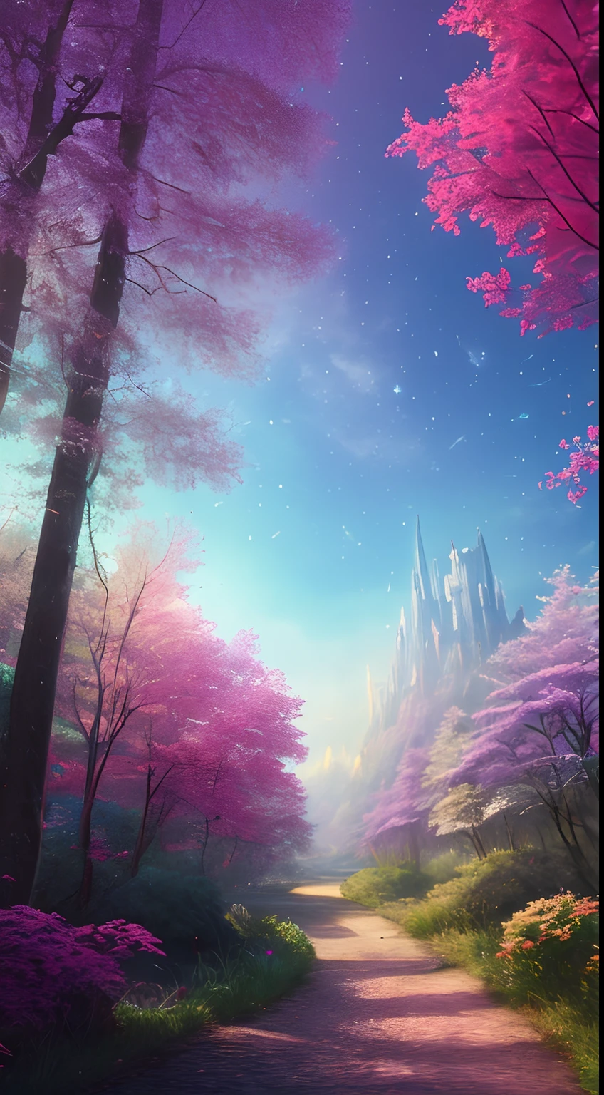 masterpiece, best quality, high quality,extremely detailed CG unity 8k wallpaper, An enchanting and dreamy scene of a fantasy forest, with towering trees, glowing mushrooms, and hidden fairy glens, creating a sense of mystique and enchantment, artstation, digital illustration, intricate, trending, pastel colors, oil paiting, award winning photography, Bokeh, Depth of Field, HDR, bloom, Chromatic Aberration ,Photorealistic,extremely detailed, trending on artstation, trending on CGsociety, Intricate, High Detail, dramatic, art by midjourney