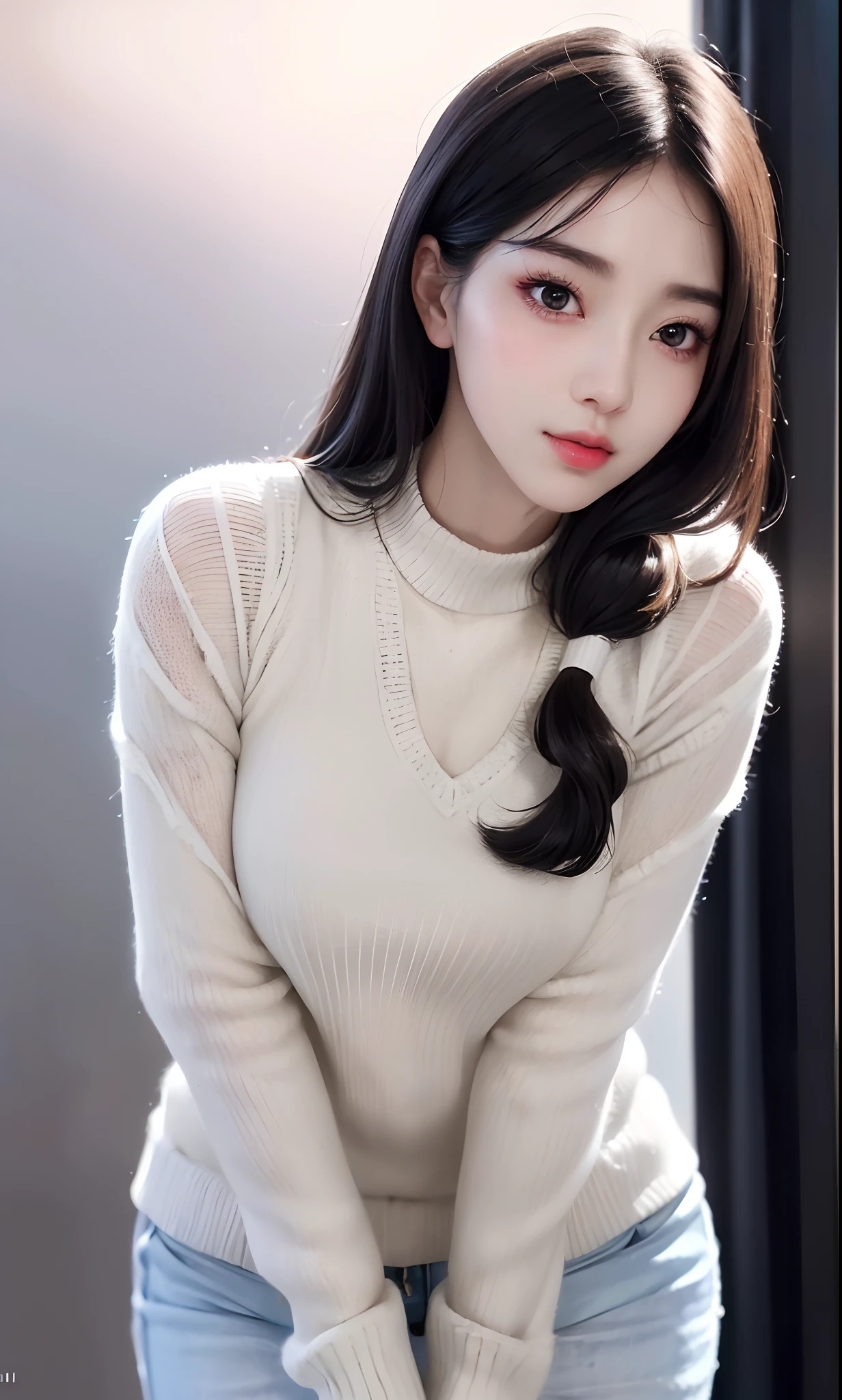 (8k, RAW photo, photorealistic:1.25) ,( lip gloss, eyelashes, glossy finish, glossy skin, best quality, super high resolution, depth of field, chromatic aberration, caustics, wide light, natural shadow, Kpop idol) look with serenity and goddess-like bliss to the spectators,