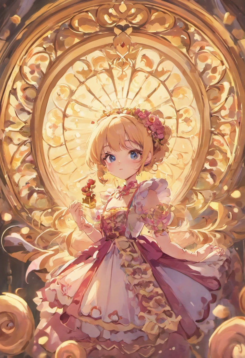 Macaron color system，Baroque style，Rose flower，ornate jewelry，butterflys，the elf，Lace，OC service，Small umbrella，folding fan