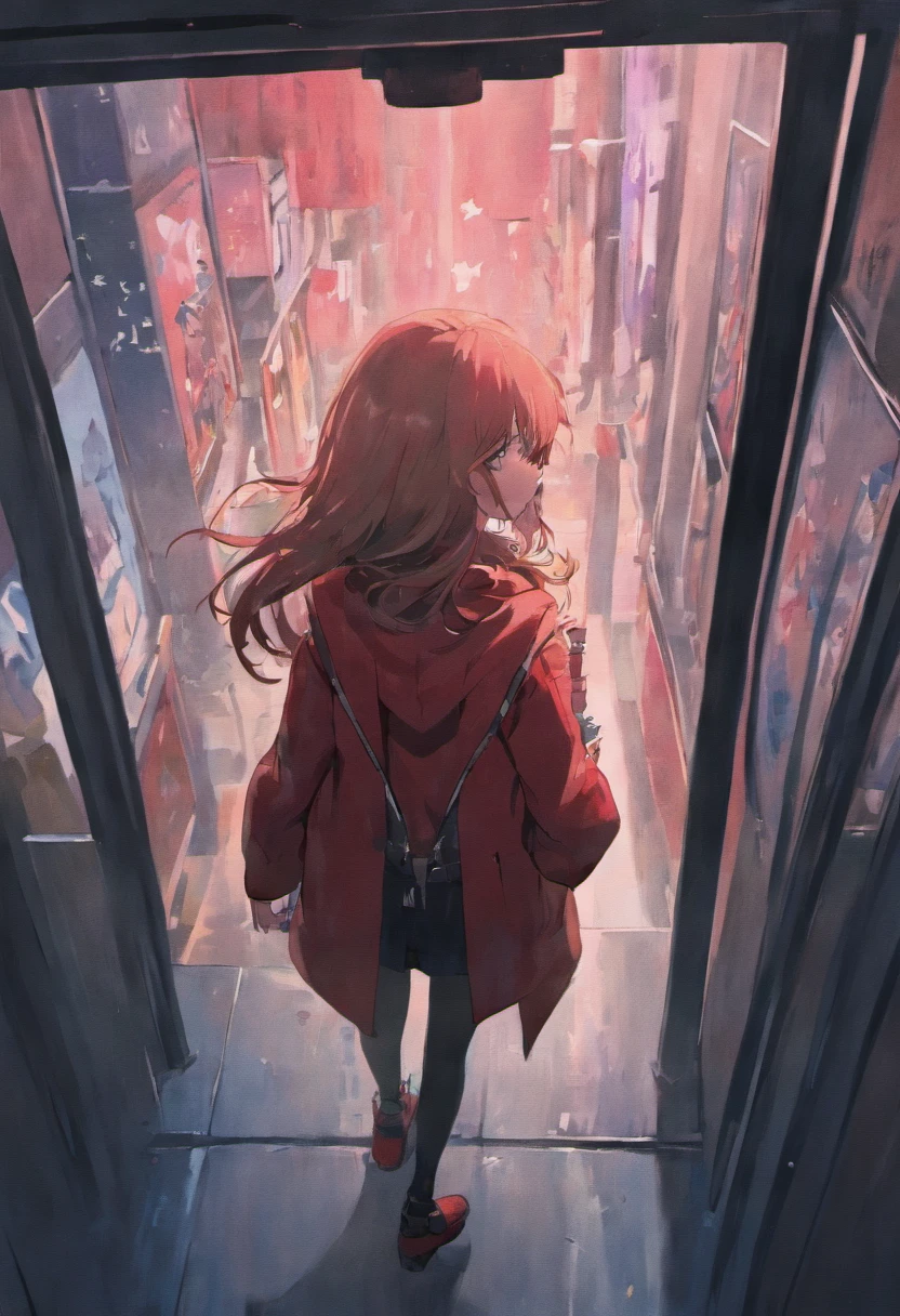 (Realistic:0.2), anime illustration, 1girll,, Red coat, Big Red Riding Hood, In Paris, France, sfv, Black pants, Black office shirt,, Carmen Sandigo,, Blue sky,, Long hair,, Dramatic lightning, lamp lights, epic lighting, light in face, The light from the back window is backlighted, Face light, face lit, Fill light, Fill light, ((Masterpiece)), (Carmen_Sandigo_v1-1_Shulik-2000:0.6)
