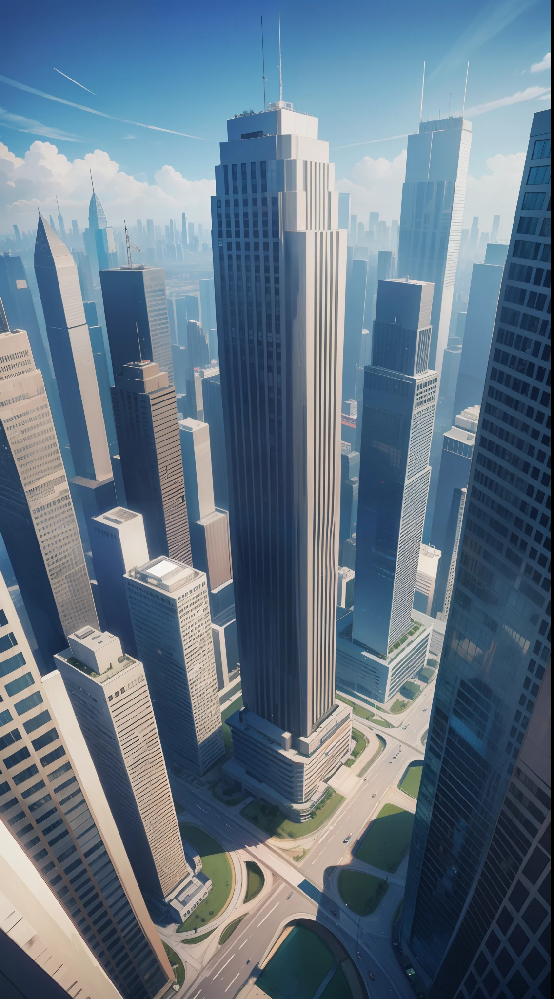skyscrapper，big city