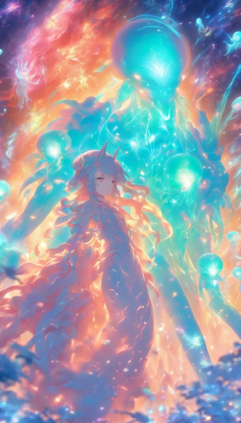 Translucent ethereal aliens,oc rendered,