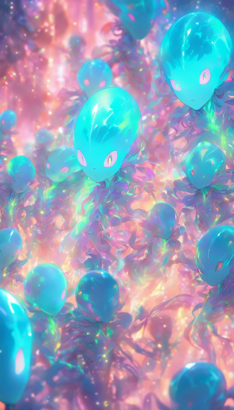 Translucent ethereal aliens, highly detailed surreal vfx,oc rendered,