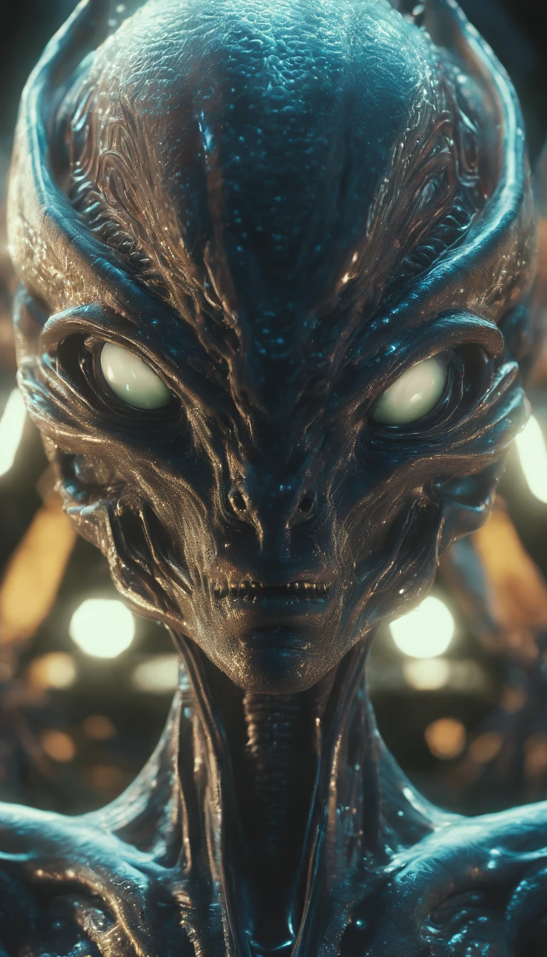 Translucent ethereal aliens, highly detailed surreal vfx,oc rendered,