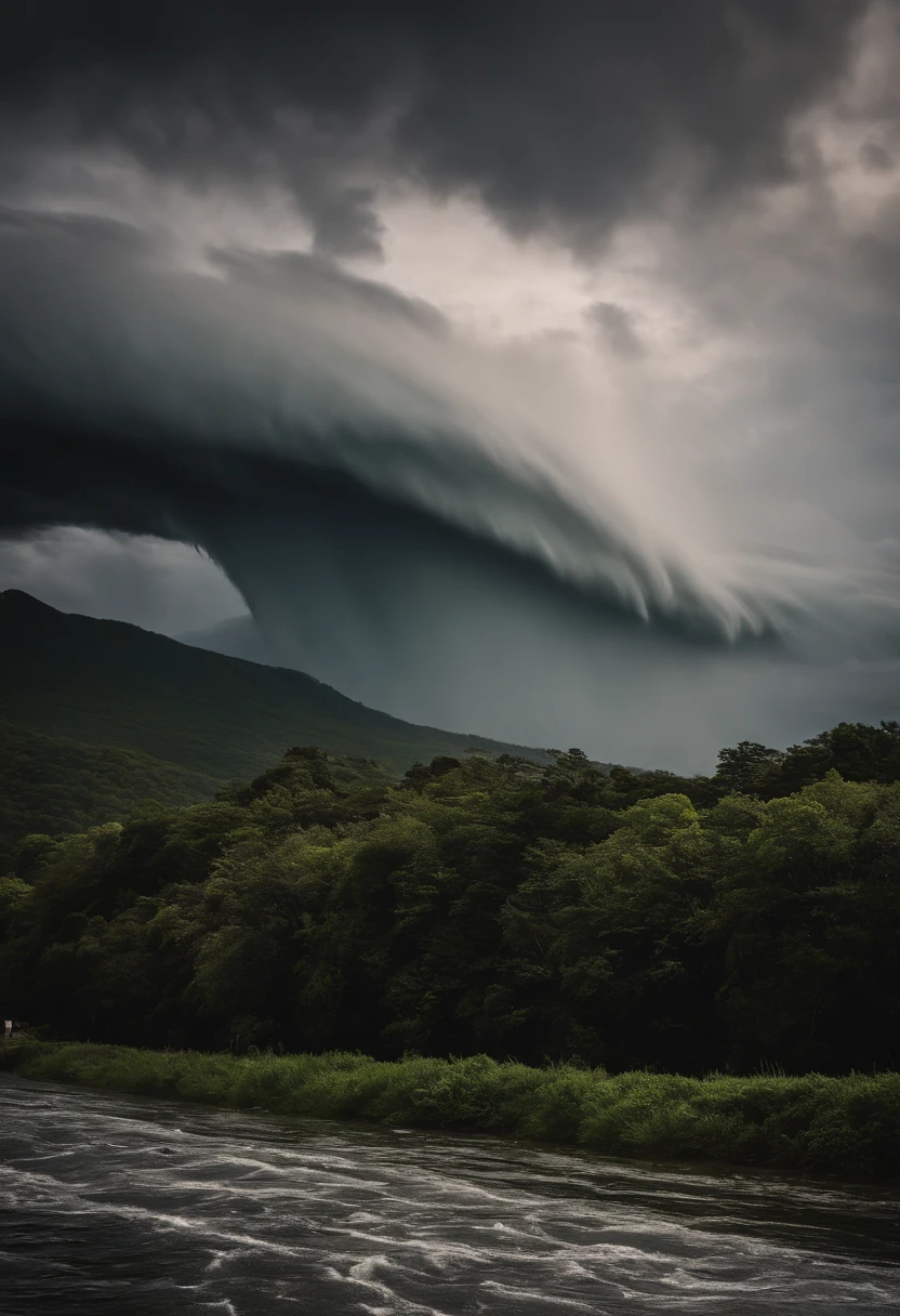 Water tornadoes，tidal waves，tornado，typhoon，swell sea，Armageddon，Greatwave，废墟，disrupt，，lakes，High water level，Bottomless，The run-down city creates a cinematic cityscape