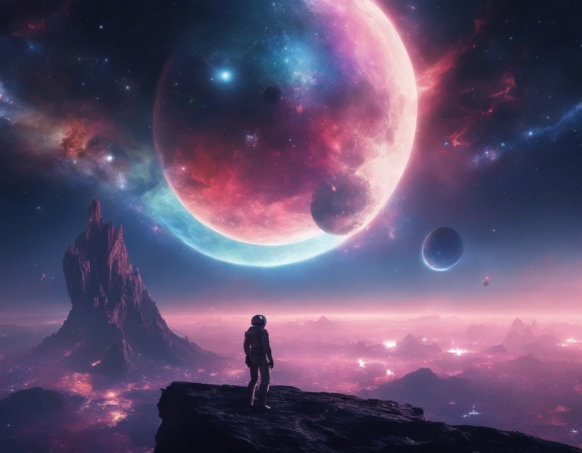 starrysky，Translucent ethereal aliens，中景 the scene is，Full body like， highly detailed surreal vfx，Hyper-realistic，Ultra photo realsisim，Real Photographics，8K，High definition，high qulity，Works of masters，super-fine，Smudge，ink，8K，super-fine，high qulity，（（（OC renderer）））