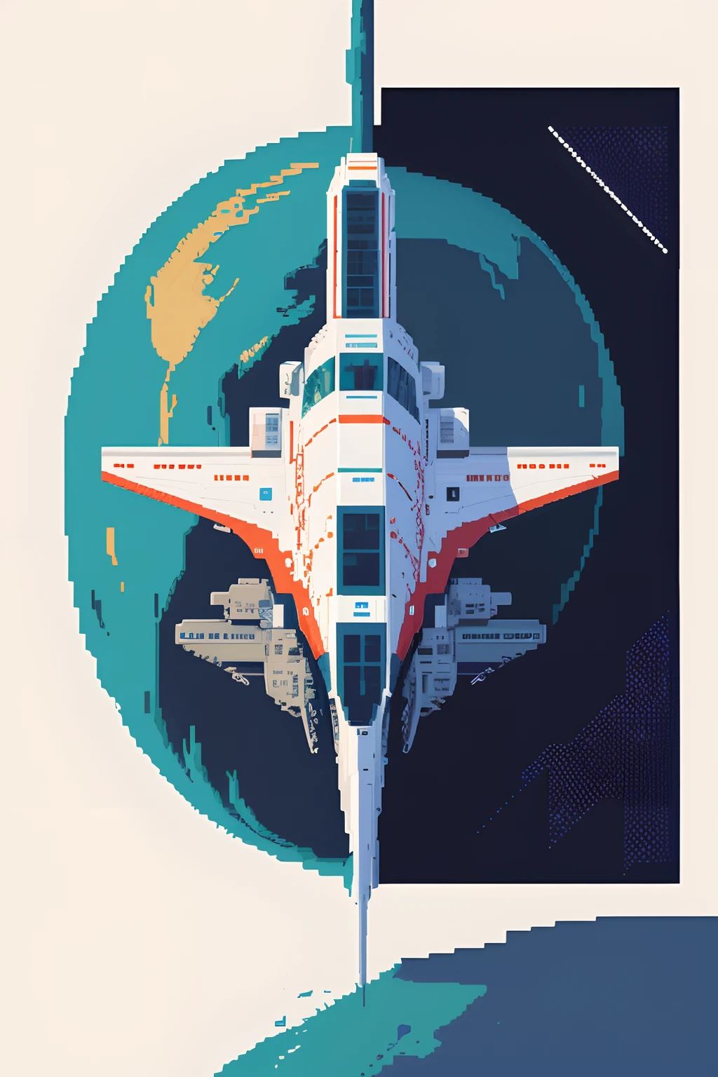 disaster，Starship，Pixel art