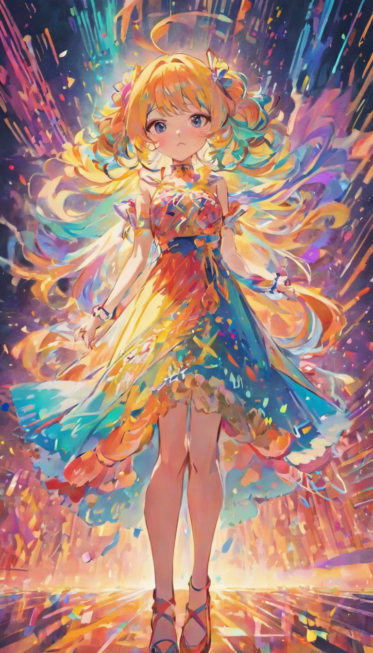anime girl with colorful hair and a colorful dress, rossdraws pastel vibrant, rossdraws cartoon vibrant, style of anime4 K, a beautiful anime portrait, artgerm colorful!!!, ! Dream Artgerm, Beautiful anime girl, anime styled digital art, Anime art wallpaper 4k, Anime art wallpaper 4 K, Digital anime art, Extremely detailed Artgerm