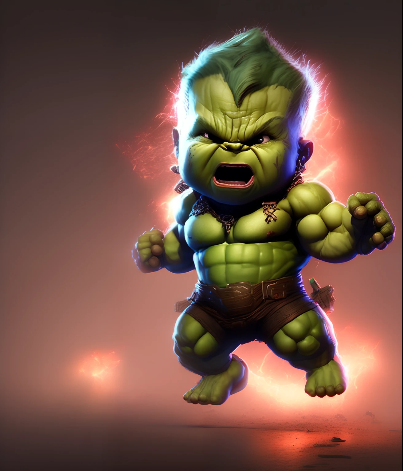 Cinematic take of Hulk gorgeous realistic, rodeado de fuego, sin costuras, epic, Kinematic, detalles intrincados, galardonados, Great lighting, sombreado, alta calidad, detallado