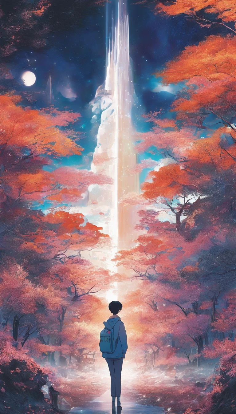 A linear motor car running on rainbow-colored tracks，colorful，beautiful flower，wonderful景色，Utopia，An atmosphere full of dreams and hope，masterpiece．16K, Ultra-high resolution, Ultra-high resolution, to be born,wonderful ,future、Iridescent、The world 30 years from now。