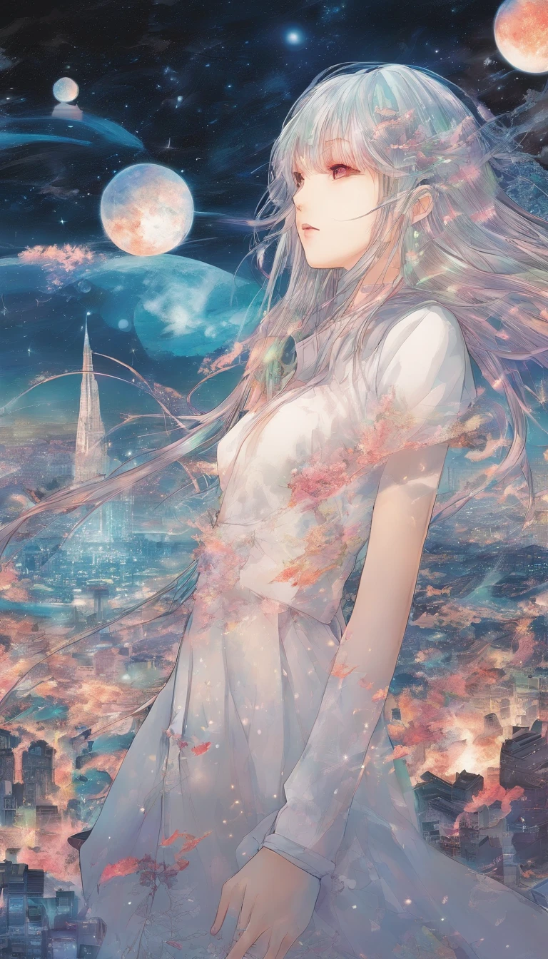 comic strip,Manhwa Style,Cartoon Split,starrysky,Translucent ethereal aliens,中景 the scene is,Full body like, highly detailed surreal vfx,oc rendered,