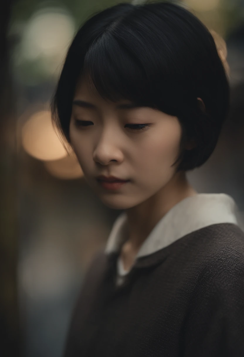 1girl in、Older sister、japanes、Short black hair 、modern day