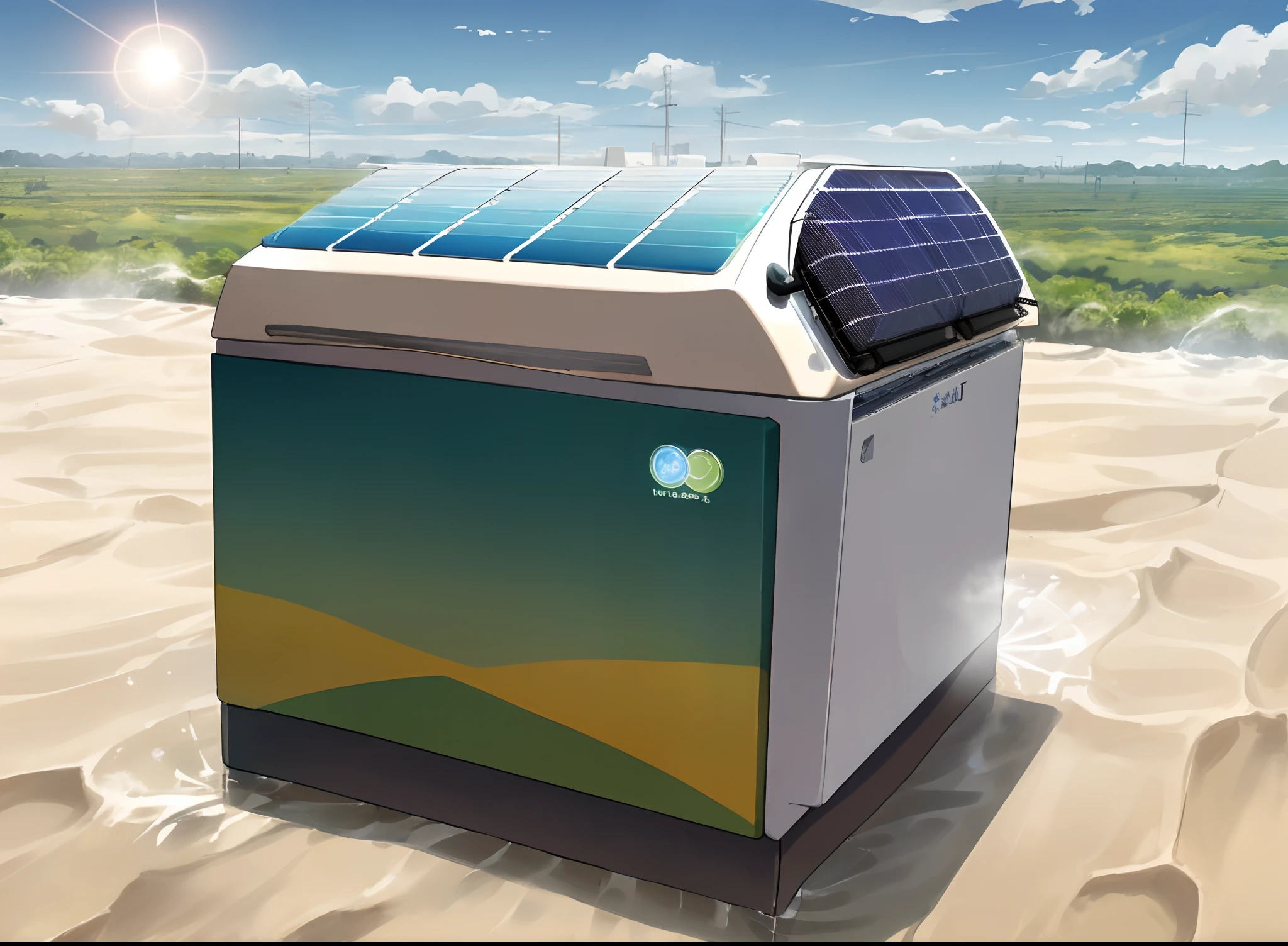 Cold and hot evaporated solar cooler and producing water in above 45% humidity