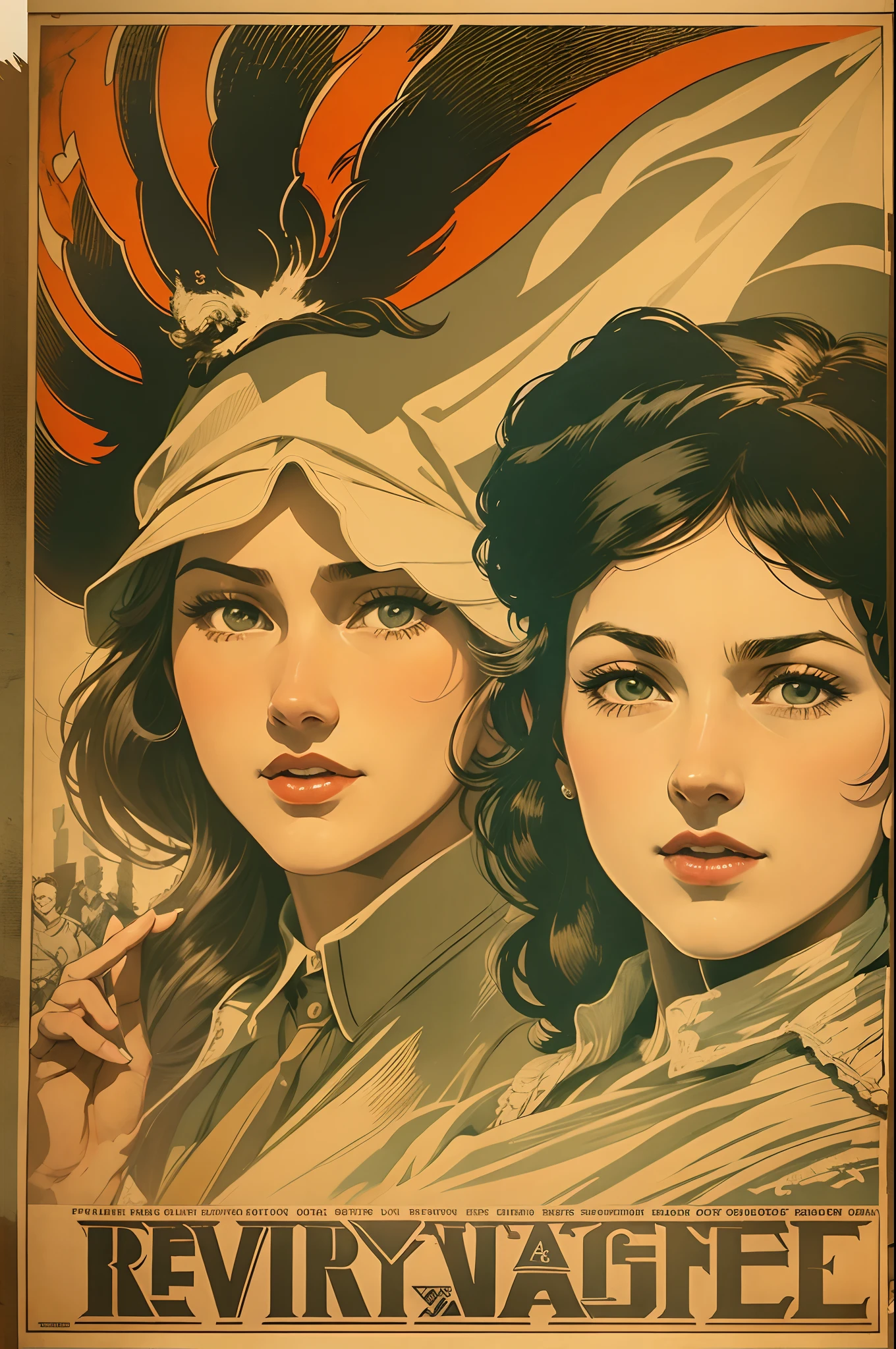 nsfw,female revolutionaries,Vintage Poster,Posters during the war、age 1910