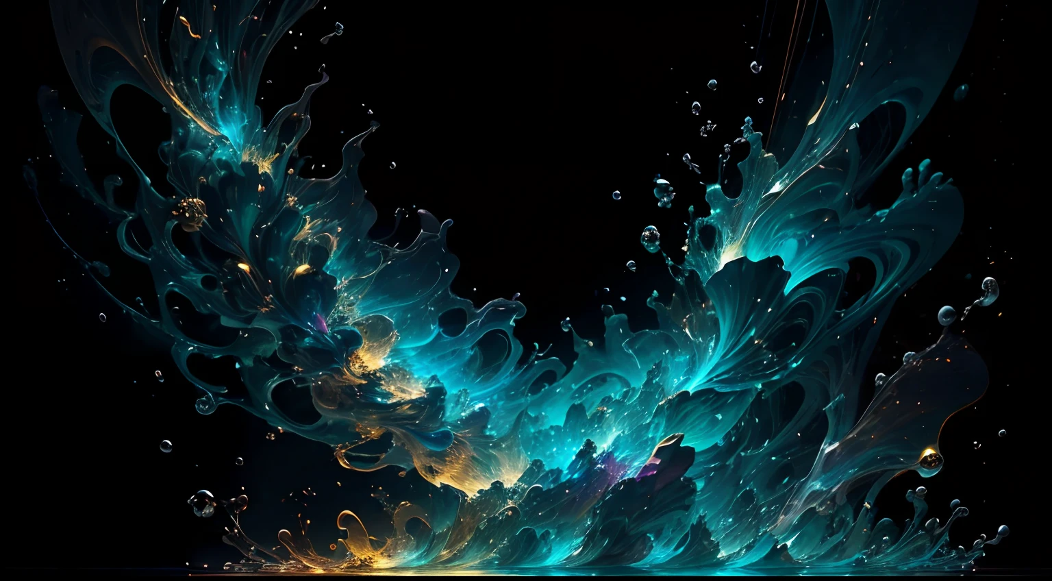 (Metales preciosos fundidos, gotas y chorros de oro, plata, cobre mercurio,explotan y fluyen),Arte de Alberto Severo ).Crea una fascinante obra de arte abstracta con un enfoque en la fluidez y el movimiento. Utilice una paleta de colores rica y diversa, Blend tones seamlessly to evoke a sense of continuous movement. Explore the interplay between softness, Suave, Sharp shapes, Dynamic edges. Deja que los colores sangren y se mezclen, giving the impression of swirling currents or energetic vibrations. Incorporar elementos de la naturaleza, like gentle curves that resemble ocean waves, Vibrant bursts reminiscent of blooming flowers, or power lines that resemble gusts of wind. He fuses these natural motifs with abstract forms to create a harmonious and captivating composition.......... Embrace the idea of serendipity and spontaneity while allowing colors and shapes to take shape organically. Anima a la obra de arte a desarrollarse como un viaje, invitar al espectador a explorar e interpretar las profundidades del paisaje abstracto. This work of art should inspire a sense of wonder and fascination....., Atraer a los espectadores a su fascinante mundo de colores y formas. The blend of abstraction and nature will transport observers to a realm of imagination and excitement.........., leaving a lasting impression of beauty and creativity