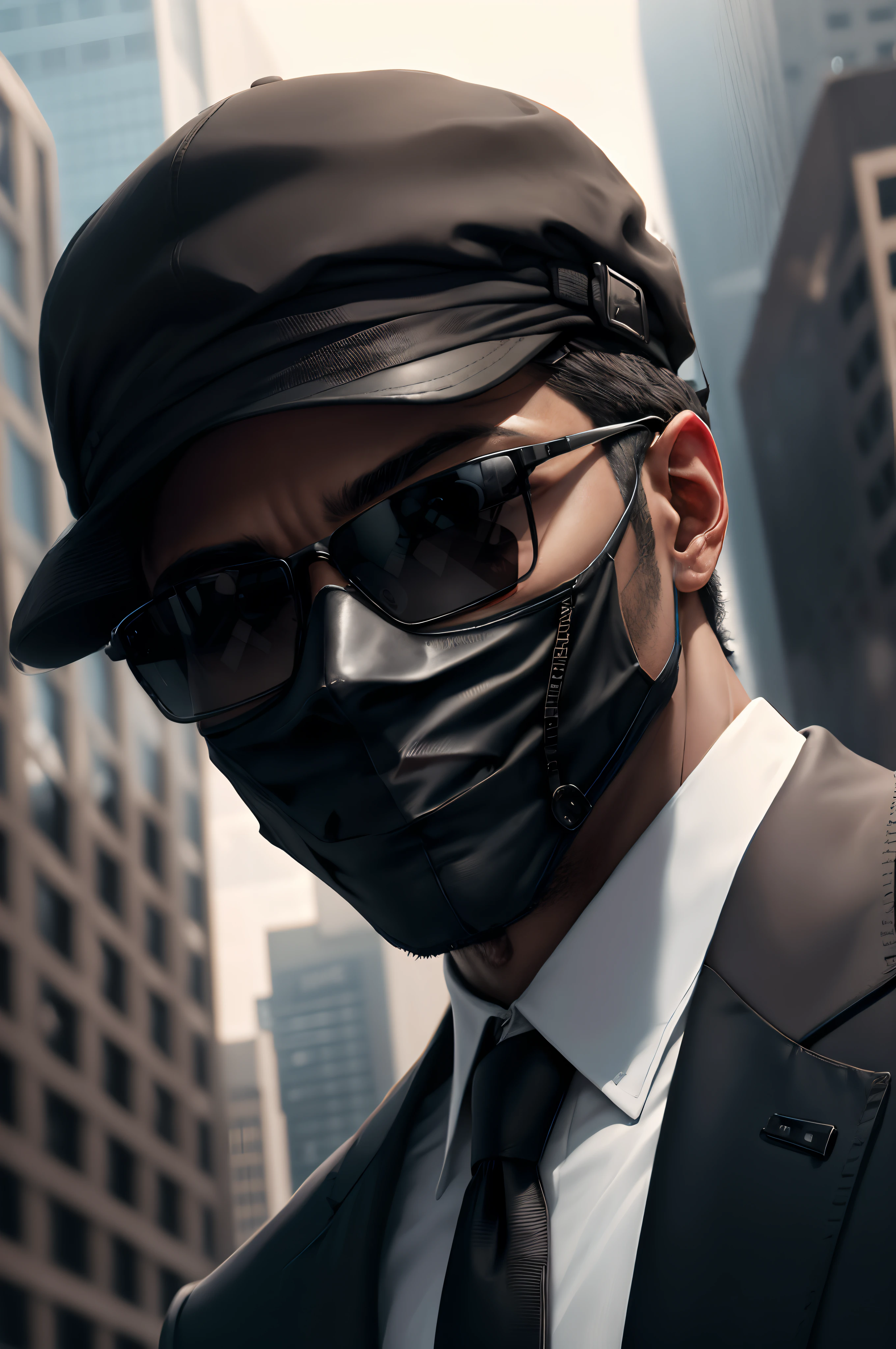 tactical black cap with the inscription FIB
