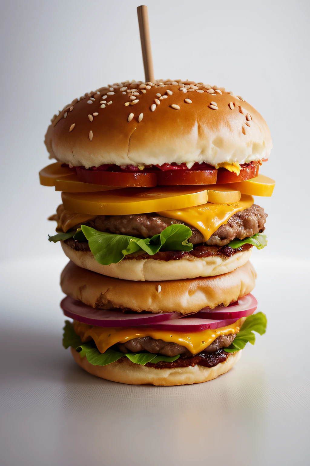 hamburger white background