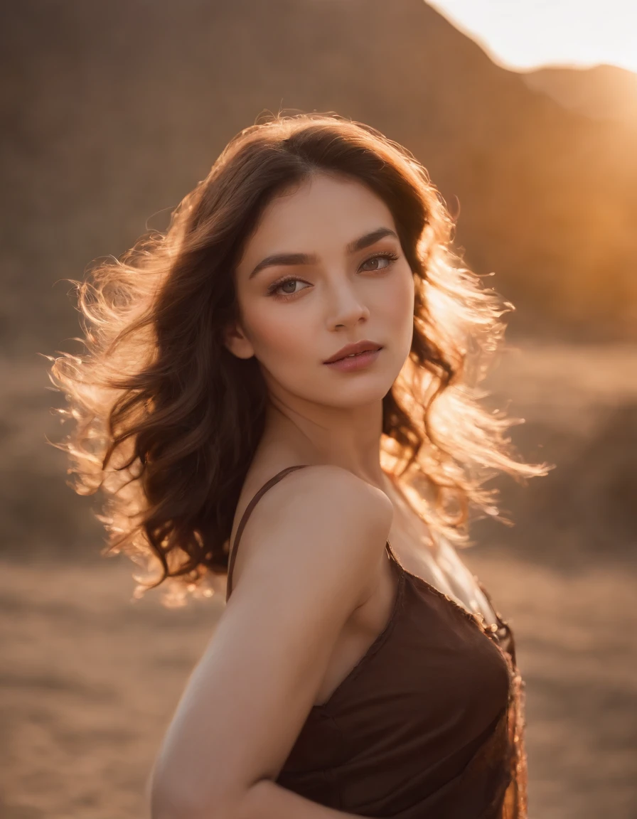 NurLens, photography, 1girl, beautiful girl, cowboy shot, (dynamic dancing posture:1.4), Colorful Medium Format Film, Prime Portrait Lens, sunset, Golden Hour, Documentary Portraiture, Elegance, Serenity, Captivating, Classic, Empowerment, Grace, Contemplation, Elegant, Classical Beauty, Timelessness, (WORLD PRESS PHOTO), (Mario Testino), and the girl in the twilight is like a character who has stepped out of an old movie screen, The sunshine casts soft shadows on her profile, framing a mysterious visage, This sunshine effect adds a retro vibe to the picture, natural skin texture, 24mm, 4k textures, soft cinematic light, adobe lightroom, photolab, hdr, intricate, elegant, highly detailed, sharp focus, ((((cinematic look)))), soothing tones, insane details, intricate details, hyperdetailed, soft cinematic light, exposure blend, hdr, lotus