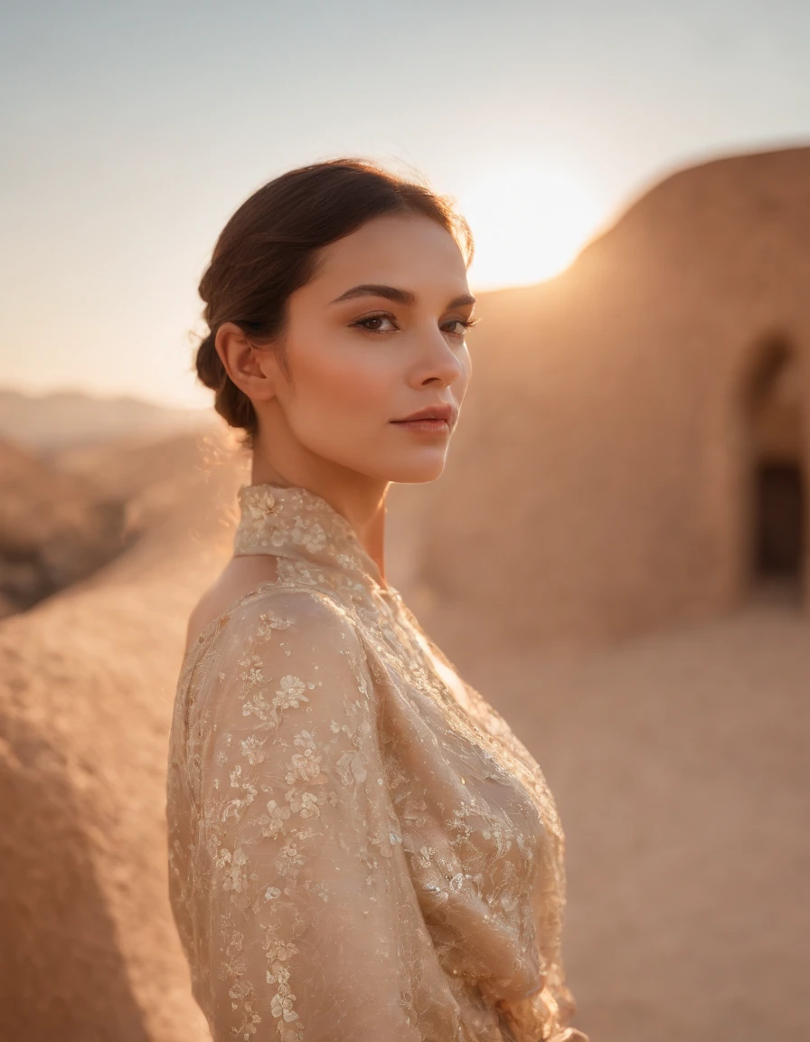NurLens, photography, 1girl, beautiful girl, cowboy shot, (dynamic dancing posture:1.4), Colorful Medium Format Film, Prime Portrait Lens, sunset, Golden Hour, Documentary Portraiture, Elegance, Serenity, Captivating, Classic, Empowerment, Grace, Contemplation, Elegant, Classical Beauty, Timelessness, (WORLD PRESS PHOTO), (Mario Testino), and the girl in the twilight is like a character who has stepped out of an old movie screen, The sunshine casts soft shadows on her profile, framing a mysterious visage, This sunshine effect adds a retro vibe to the picture, natural skin texture, 24mm, 4k textures, soft cinematic light, adobe lightroom, photolab, hdr, intricate, elegant, highly detailed, sharp focus, ((((cinematic look)))), soothing tones, insane details, intricate details, hyperdetailed, soft cinematic light, exposure blend, hdr, lotus