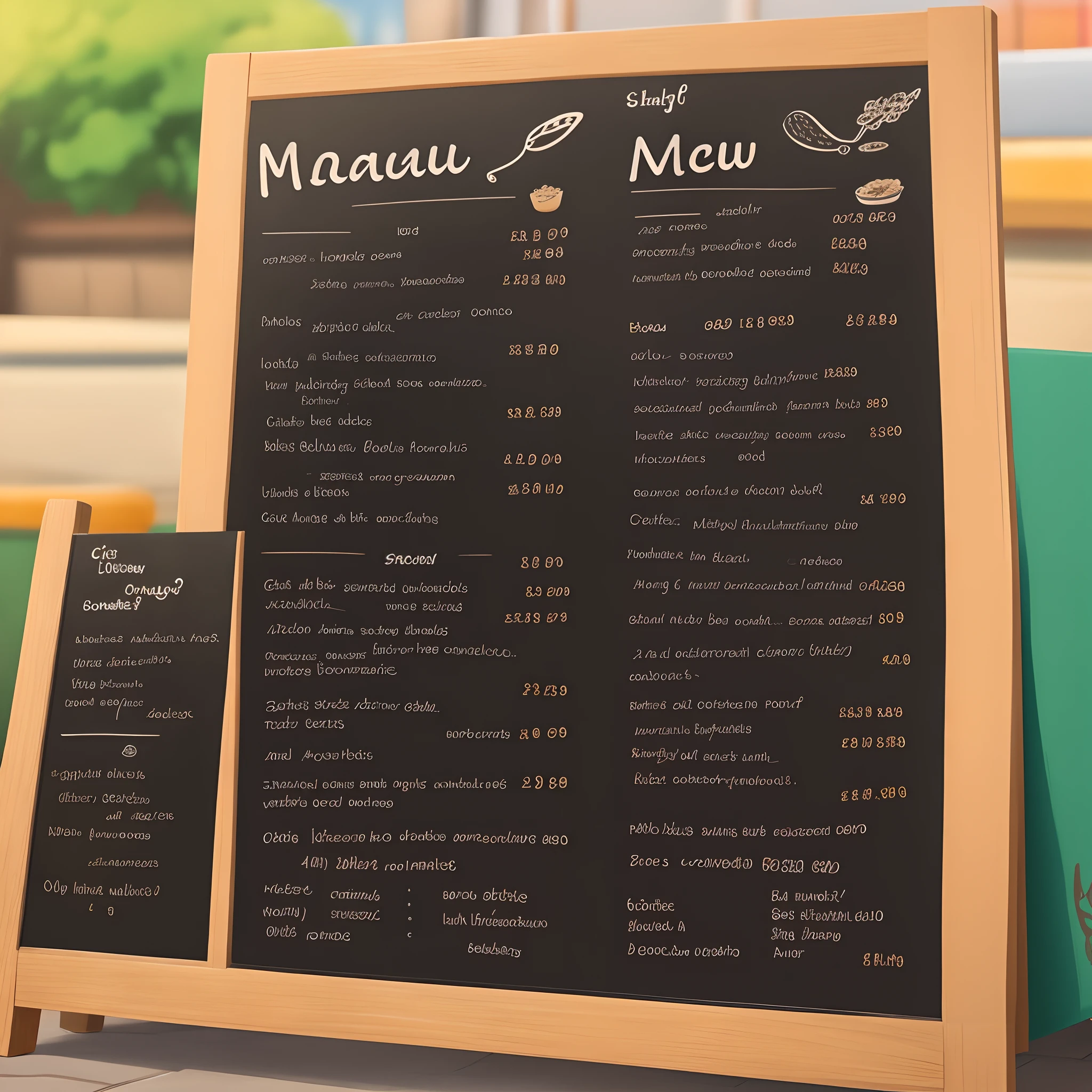 Children's food menu
