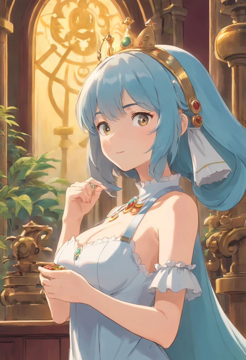 A royal sister with  on has big breasts