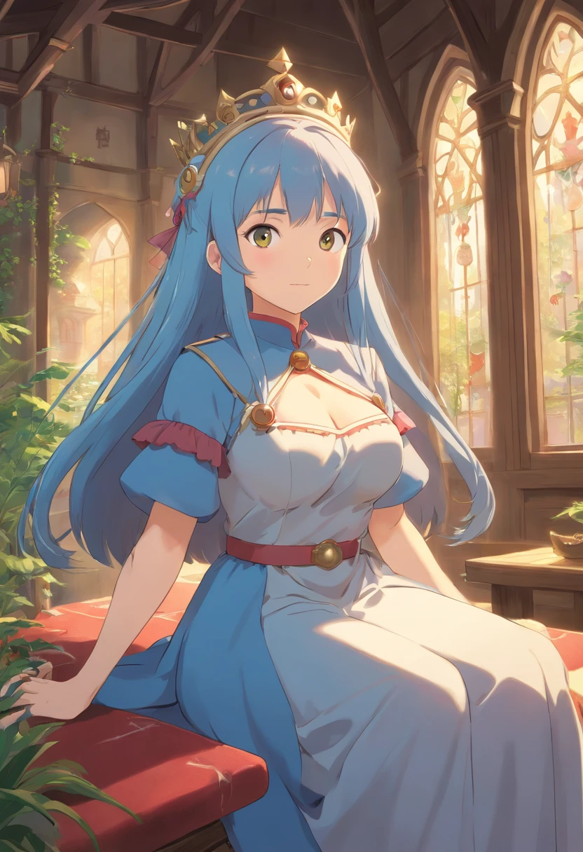 A royal sister with on has big breasts
