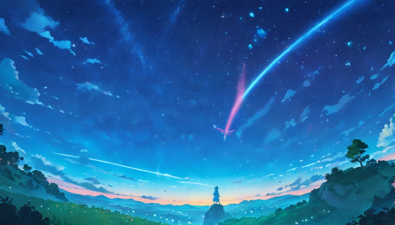 comic strip,Manhwa Style,Cartoon Split,starrysky,Translucent ethereal aliens,中景 the scene is,Full body like, highly detailed surreal vfx,oc rendered,