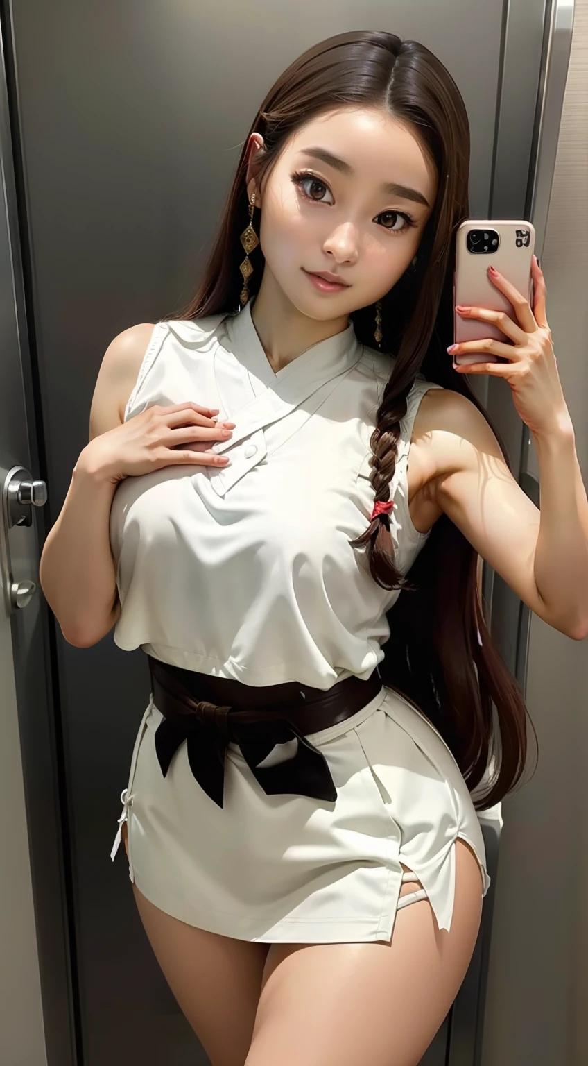 Arafe woman in white bra and super mini skirt Japan, Hands6no mask on、Open legs、The crotch looks good、White panty、8K selfie photo, girl cute-fine-face, camel's toe、tri braids、Gorgeous young Caucasian woman, poneyTail、Sexy、Beautiful、Beautiful lower body、Miharu-chan, cute - fine - face, Beautuful Women, 奈良美智, Hot with shining sun, Beautiful young Korean woman, xintong chen