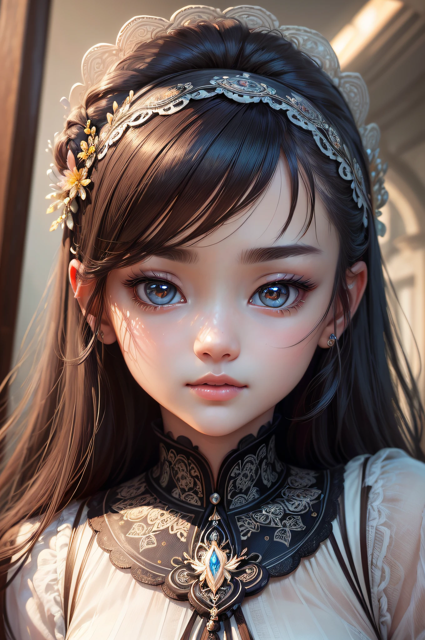 ((masterpiece))、(Photorealsitic:1.2)masterpiece、top-quality、hightquality、absurderes、shinny skin、Colorful and stunning art、top-quality、ultra-detailliert、beautifuldetails、Reflective hair、Outstanding lighting、光线追踪、depth of fields、ultra-detailliert、illustratio、astonishing、fine detailed、ighly detailed、((ultra-detailliert))、(a beautiful detailed girl)、beautiful detailed brilliance、intricate detailes、hight resolution、extremely delicate and beautiful、beatiful detailed eyes、nffsw、rounded eyes、 detailed facial features, (rounded pupils:1.4) (illustratio), (beatiful detailed eyes), ((extra detailed face)), depth of fields, (alluring face),