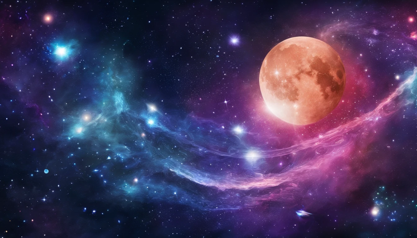 Midnight and the moon and stars dance