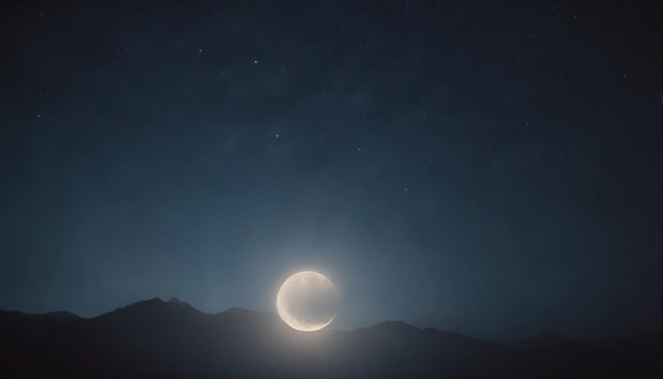 The moon and stars dance at midnight