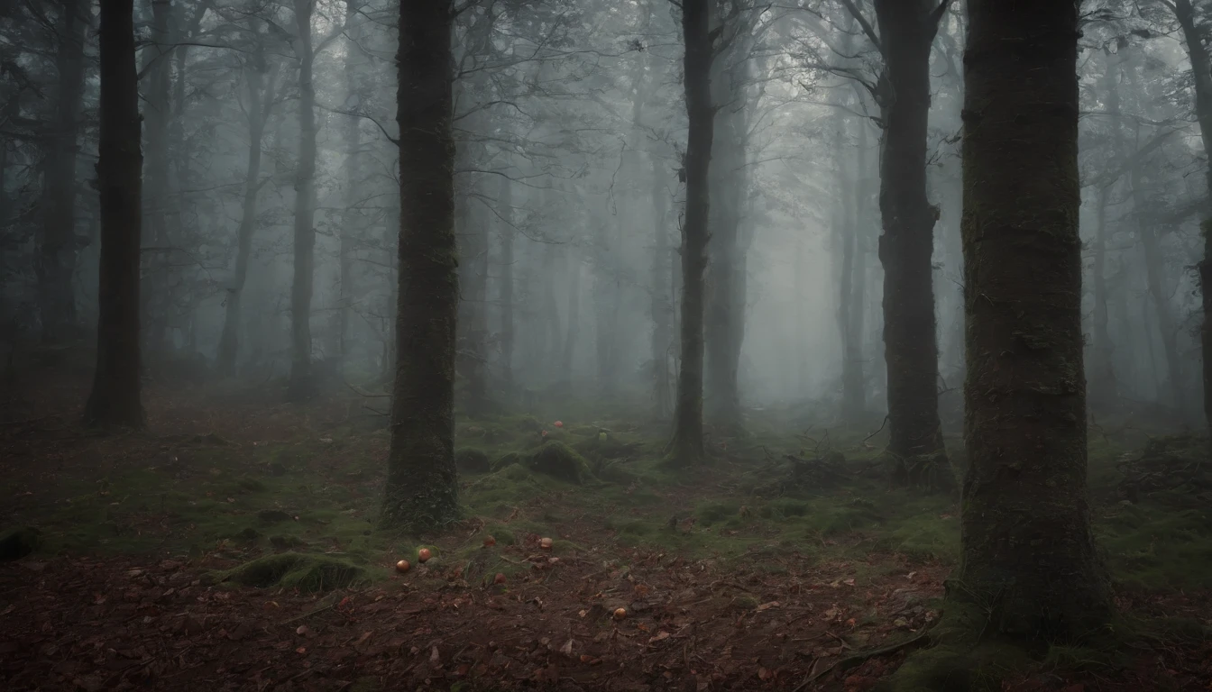 Medieval Dark Forest,One apple