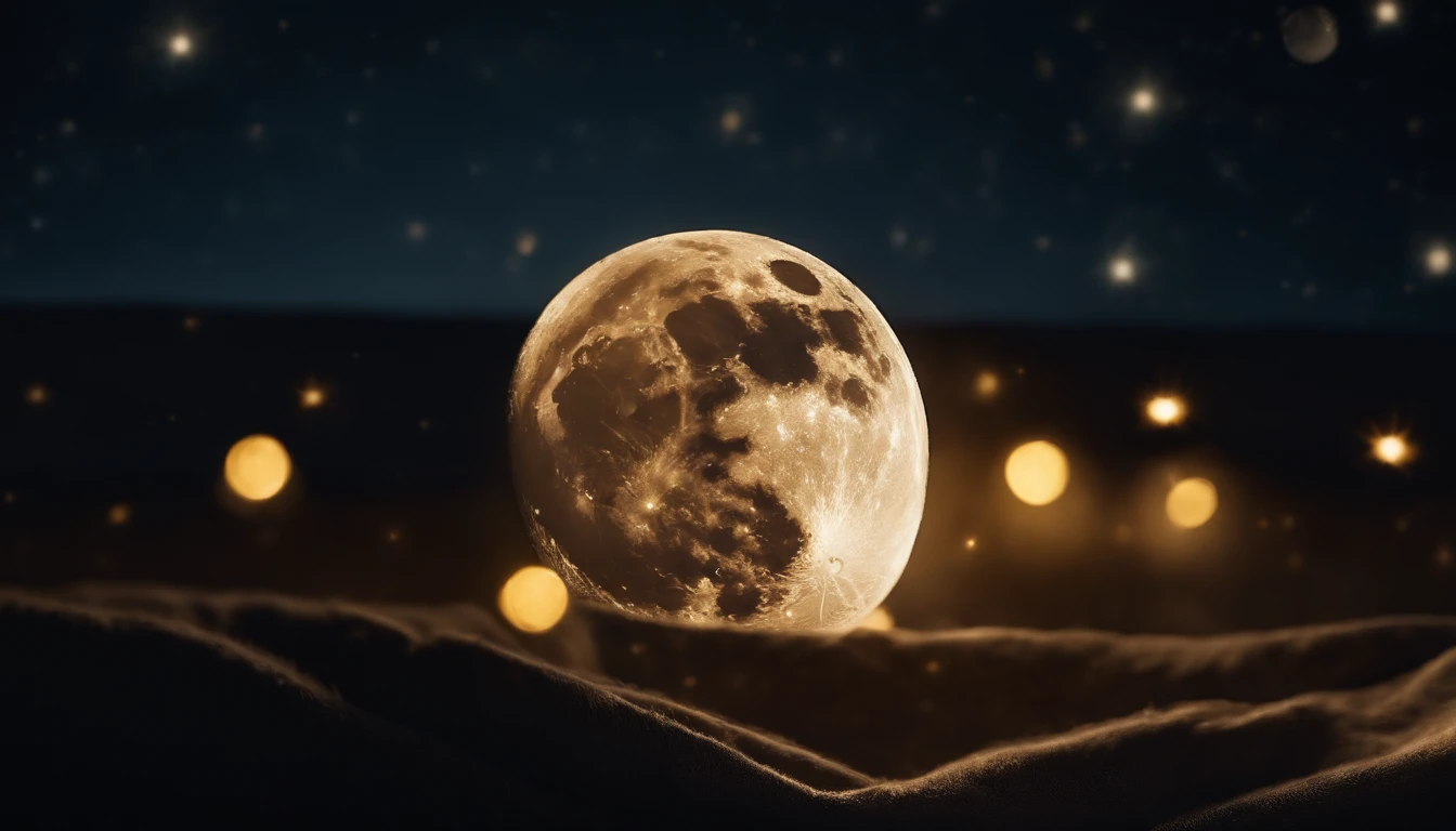 The moon and stars dance at midnight