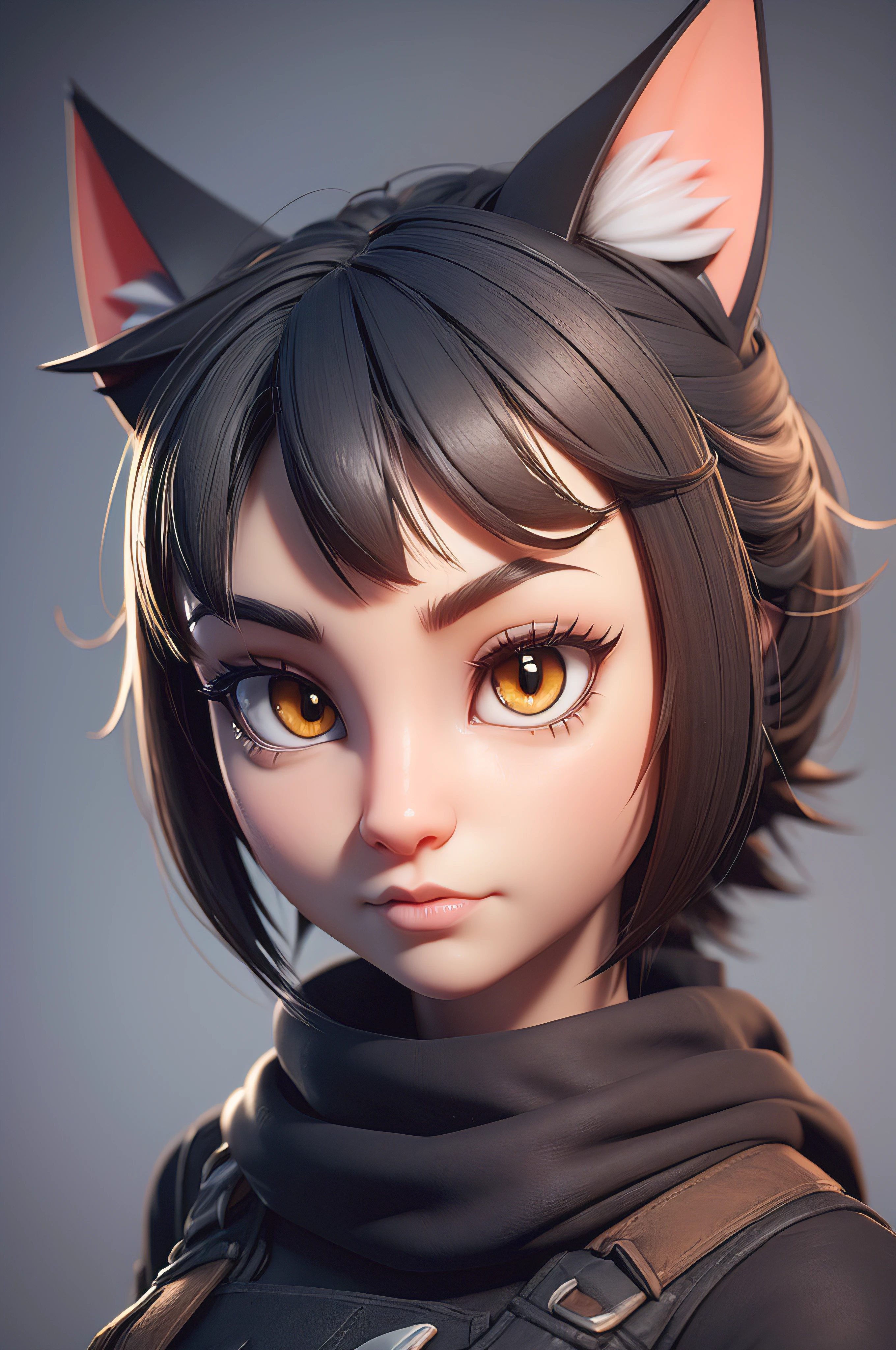 3d cat head, hdr, renderizado, blender