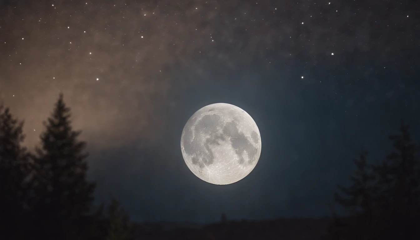 The moon and stars dance at midnight