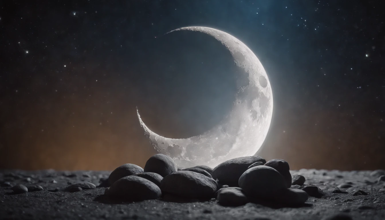 The moon and stars dance at midnight