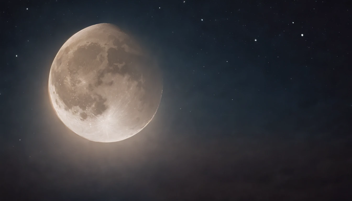 The moon and stars dance at midnight