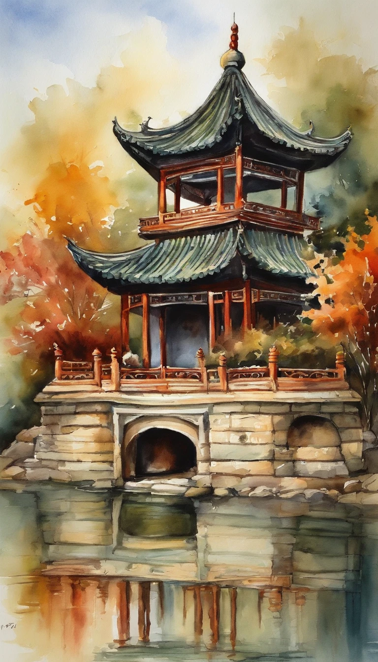 ancient buildings of China,gazebo,pavilion