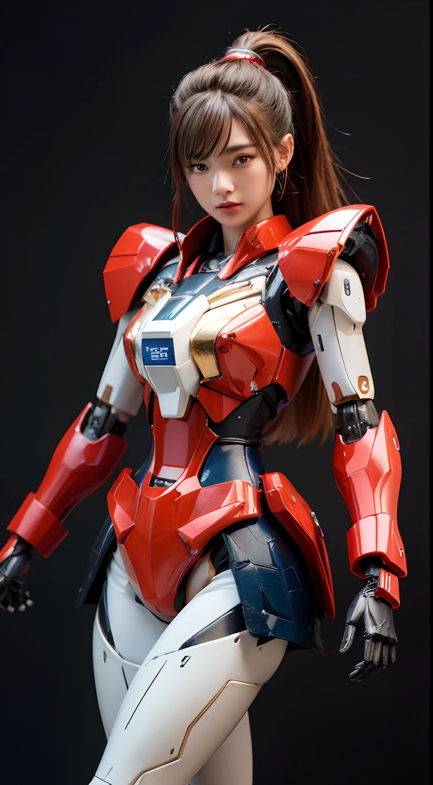 Textured skin, Super Detail, high details, High quality, Best Quality, hight resolution, 1080p, Gorgeous beauty、Girl with beautiful mecha body、(Gundam) Girl with robot body