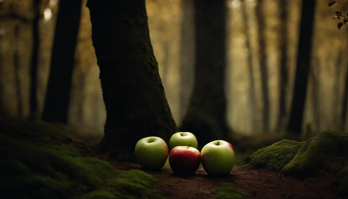 Medieval Dark Forest,Only one apple