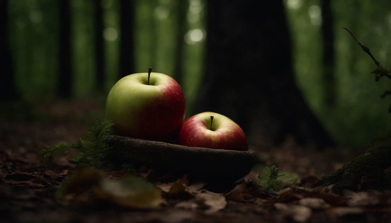 Medieval Dark Forest,Only one apple