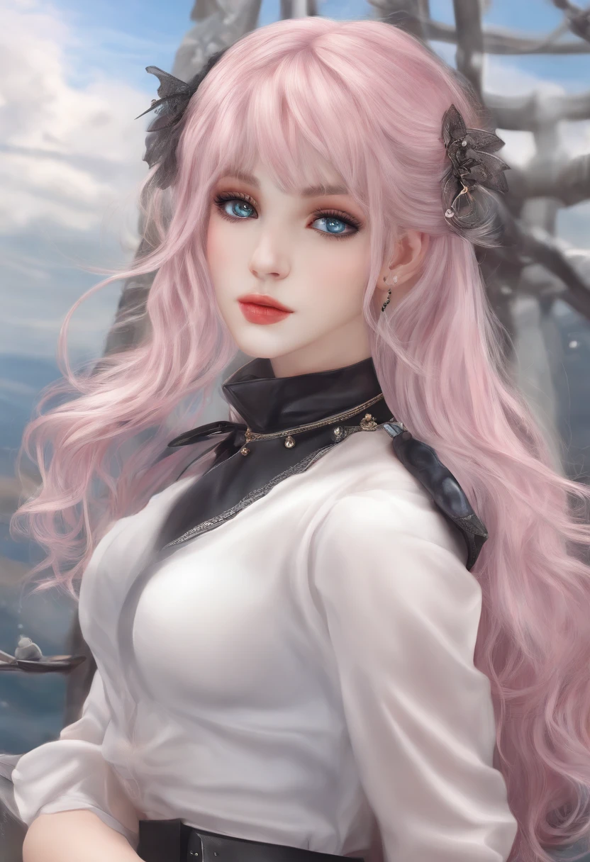 ((best quality)), ((highly detailed)), masterpiece, ((official art)), detailed face, beautiful face, (detailed eyes:1.3, deep eyes), (eida), long hair, looking at viewer, bangs, blue eyes, shirt, long sleeves, jewelry, very long hair, blue hair, full body, (sitting),white shirt, pink hair, multicolored hair, earrings, boots, shorts, blunt bangs, star (symbol), nail polish, black footwear, high heels, streaked hair, black shorts, border, ring, high heel boots,dynamic pose, dynamic angle, fashion,best quality, masterpiece, intricate details, tonemapping, sharp focus, hyper detailed, trending on Artstation,1 girl, solo,best quality, masterpiece, intricate details, tonemapping, sharp focus, hyper detailed, trending on Artstation,1 girl, solo